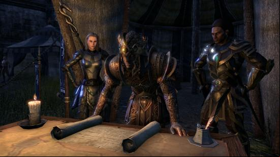 The Elder Scrolls 6 release date speculation and rumours: Three people look over a map table.