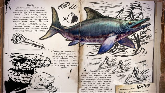 One of the best Ark dinos is the Ichthyosaurus, as shown in this journal.