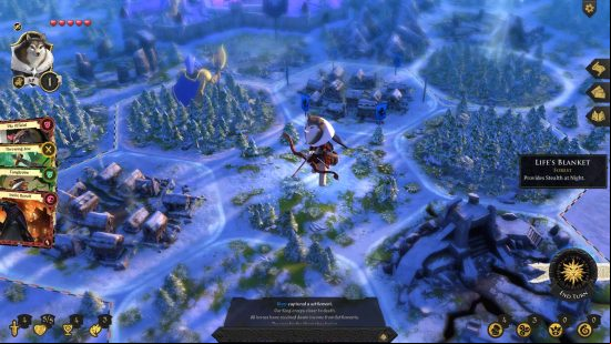 Best PC board games - a lone wolf is walking through forests in Armello.