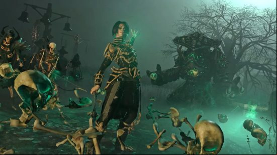 Last Epoch release date: A Warlock raises the skeletal dead around them.