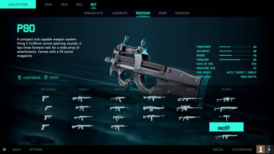BF 2042 tier list: a compact, futuristic looking gun.