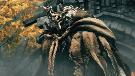 Elden Ring Great Runes - Morgott is wielding his gnarled staff.