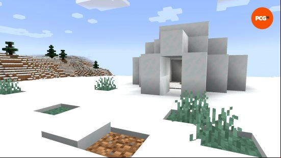 An igloo in one of the best Minecraft Christmas seeds in 1.20.