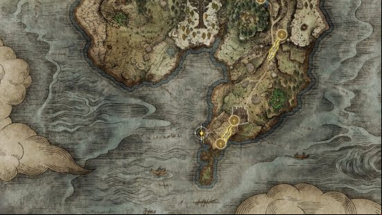 Best Elden Ring talismans - location of the Twinblade.