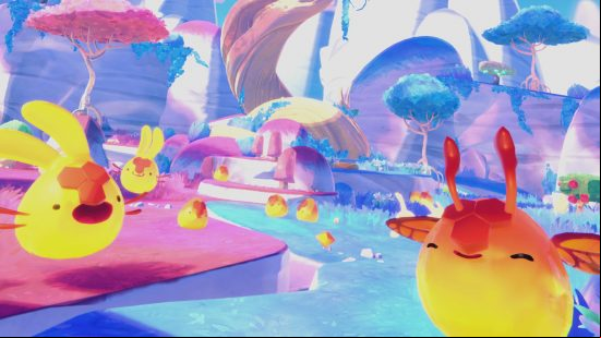 Games like Stardew Valley: Slime Rancher 2 Honey Flutter and Cotton slimes