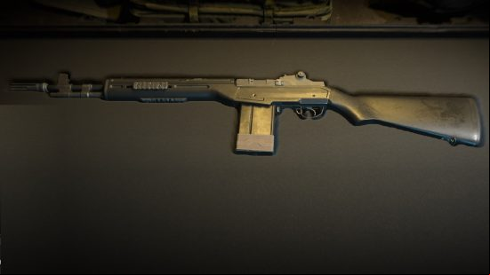 The best battle rifles in Modern Warfare 2: a SO 14 sits in a cushioned gun case