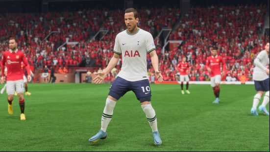 FIFA 23 lengthy players explained: a football player dressed in white calls for the ball from their teammates