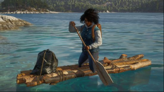 Best survival games - Scum: A woman sails a raft