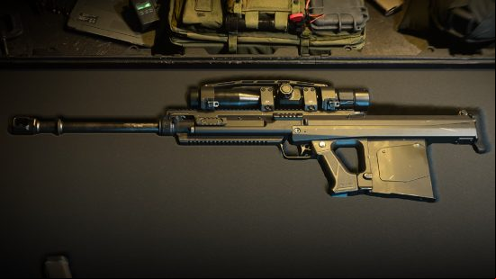 Best Modern Warfare 2 guns: the signal 50 sniper rifle sits in a cushioned gun case