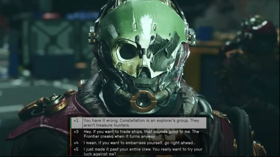 Starfield persuasion system: Dialogue options within the persuasion system
