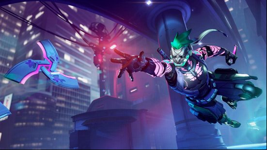 Overwatch 2 character throws a shuriken