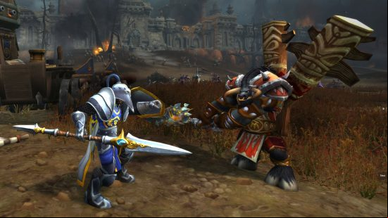 WoW Dragonflight leveling guide: Two players fighting