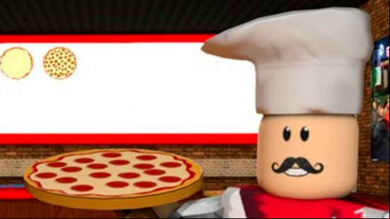 The best Roblox games: Work at a pizza place's chef holds a pepperoni pizza