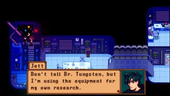 Haunted Chocolatier release date: The player having a conversation with Jett