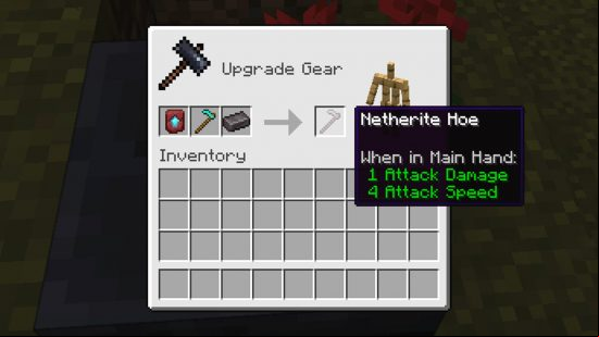 Minecraft Netherite upgrade
