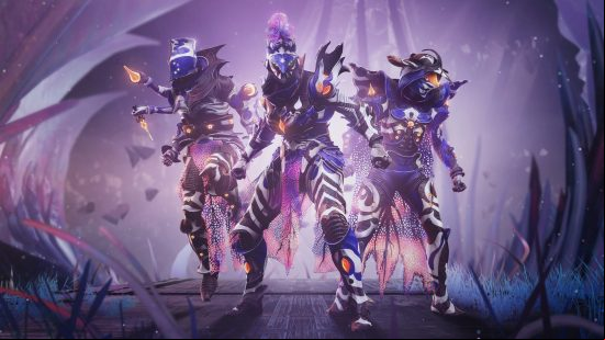 Destiny 2 Root of Nightmares guide: A Tornmeter stalks a corridor.: The Root of Nightmares armour set.
