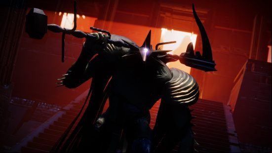 Destiny 2 Root of Nightmares guide: A Tornmeter stalks a corridor.