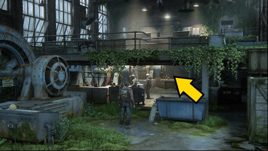 The Last of Us Firefly Pendants locations: an overgrown factory.