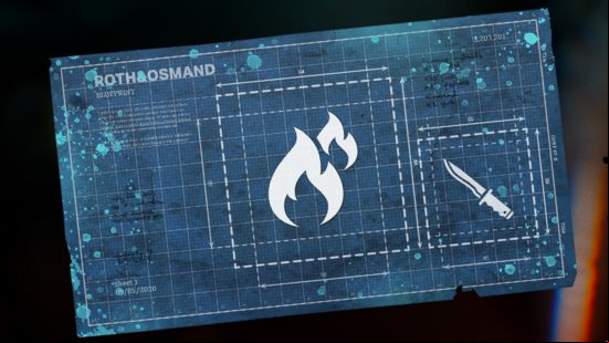 Dead Island 2 blueprints: An in-game image of the rare melee cremator mod, featuring a picture of a flames.