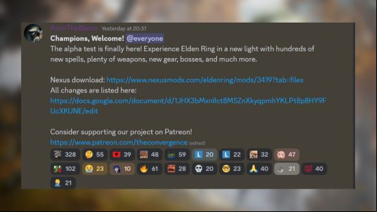 Enormous Elden Ring Convergence mod arrives with 24 pages of changes