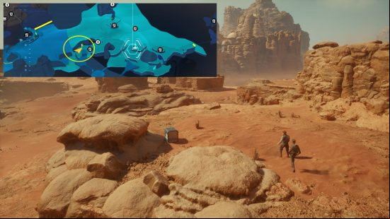 A map shows the location of new Cal Kestis cosmetics and outfits