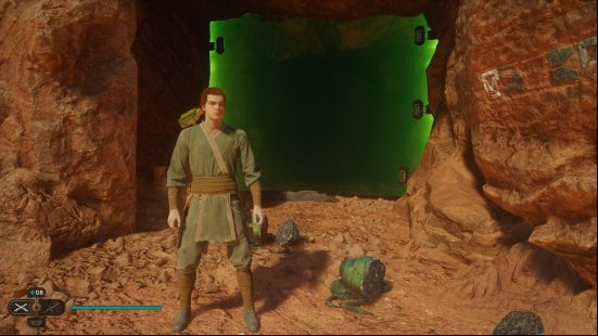 A green door hides the next Star Wars Jedi Survivor Blaster parts