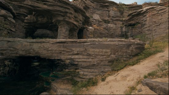 A rocky expanse showcases the area to find some Cal Kestis cosmetics