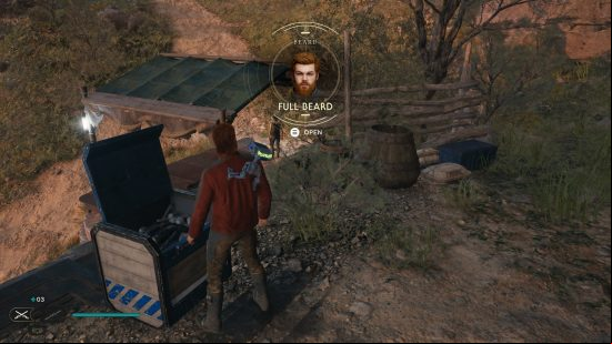 The full beard Cal Kestis cosmetics has been found in a chest