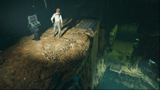 A steep drop near new Star Wars Jedi Survivor hack and slice abilities