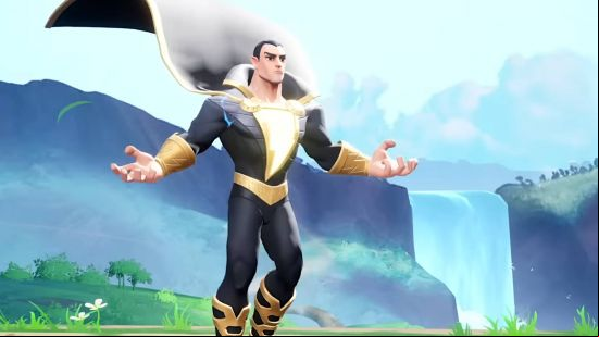 Multiversus tier list: Black Adam descends with his arms held out.
