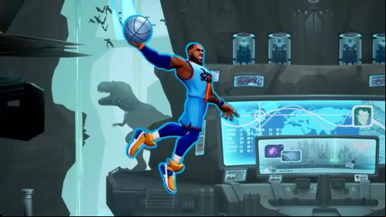 Multiversus tier list: Lebron James going for a slam dunk.