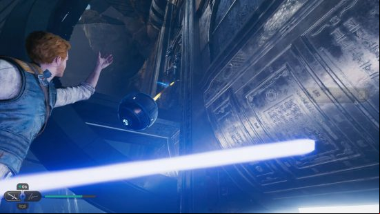 Star Wars Jedi Survivor Devastated Settlement puzzle solution: The orb coupler from the platform in the puzzle.