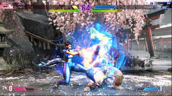 Street Fighter 6 Chun-Li is performing a Kikosho, which is her level one super art.