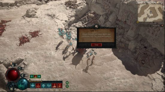 Diablo 4 Keeping the Old Traditions Quest Guide: The note tells you to affirm that you keep the traditions