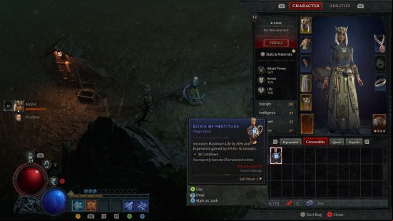 Diablo 4 levelling guide: You can craft Elixirs via the Alchemist, and some of these grant bonus XP.