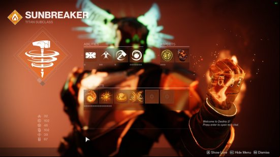 Destiny 2 Solar Titan build aspects and fragments