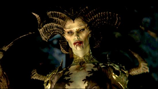 Diablo 4 endgame builds could beat Lilith who stands with blood dripping from her mouth