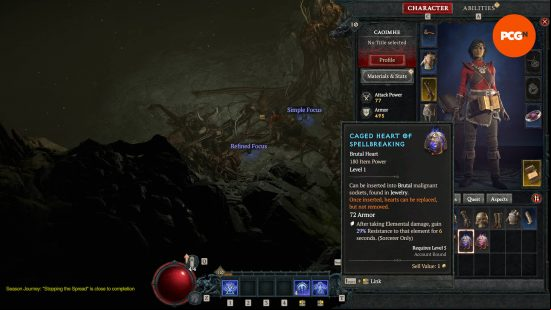The Sorceress has caged one of the Diablo 4 Malignant Hearts.