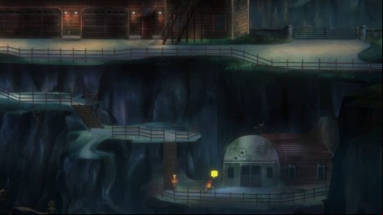 Jacob and Riley make their way down to the dilapidated shed that sits close to Jacob's house, near one of the Oxenfree 2 letter locations.