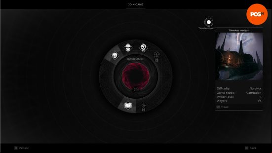 The Remnant 2 co-op screen showing a public match that is able to be ed.