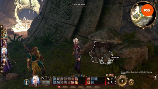 A concealed hatch stands in the way between you and your stolen belongings in Baldur's Gate 3.