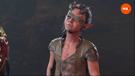 Mol is a Tiefling child with a bandage over her eye. She is the key to getting your Baldur's Gate 3 belongings back.