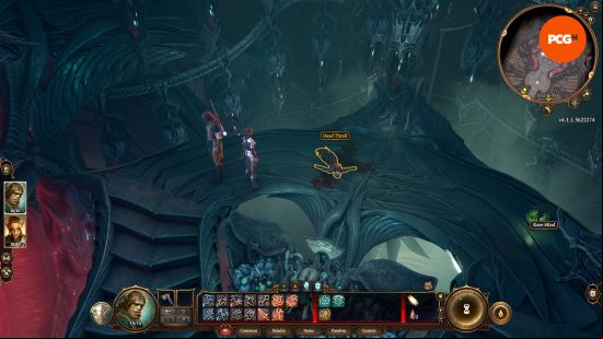 The party encounter a dead thrall on the floor of the Mind Flayer ship, who holds a rune that can free Shadowheart in Baldur's Gate 3.
