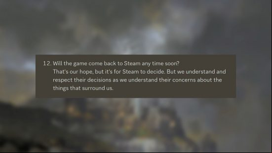 dark and darker return steam: the Discord message from Ironmace outlining the Steam situation