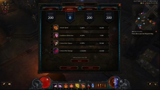 Diablo 3 Season 29 - The new Paragon system, with a cap of 800 points.
