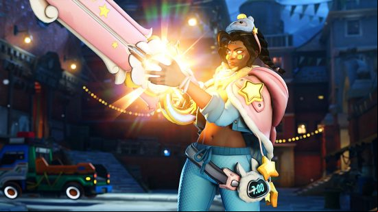 Overwatch 2 Illari - the new  hero in her 'Llama Pyjama' skin.