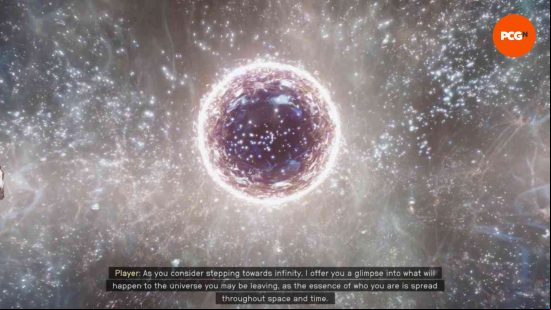 The Starfield ending takes you to the infinity which rebirths you