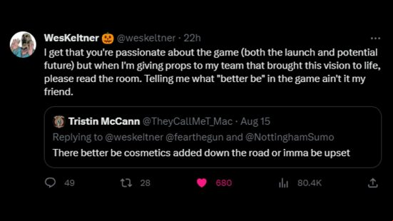The Texas Chainsaw publisher responds to a fans demands.