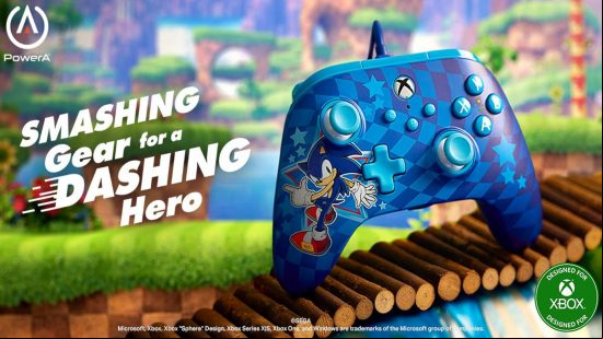 An image of the 'Sonic style' Advantage Wired Controller for Xbox Series X|S.