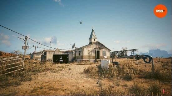 Cyberpunk 2077 Arasaka Tower 3D: an old, small, church